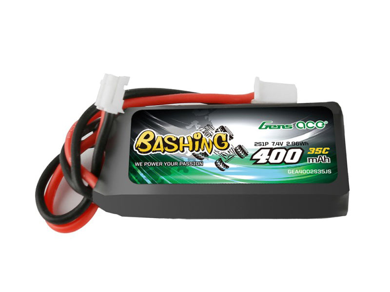 Gens Ace Li-Po Car 2S 7.4V 400mAh 35C with JST (SCX24) GC2S400-35JST