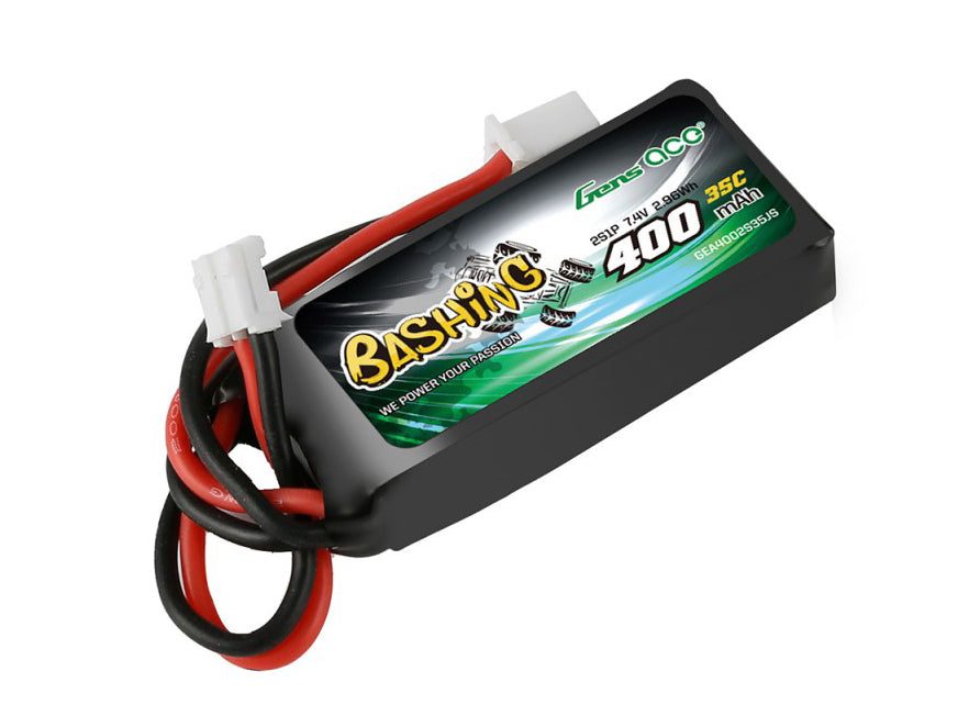 Gens Ace Li-Po Car 2S 7.4V 400mAh 35C with JST (SCX24) GC2S400-35JST