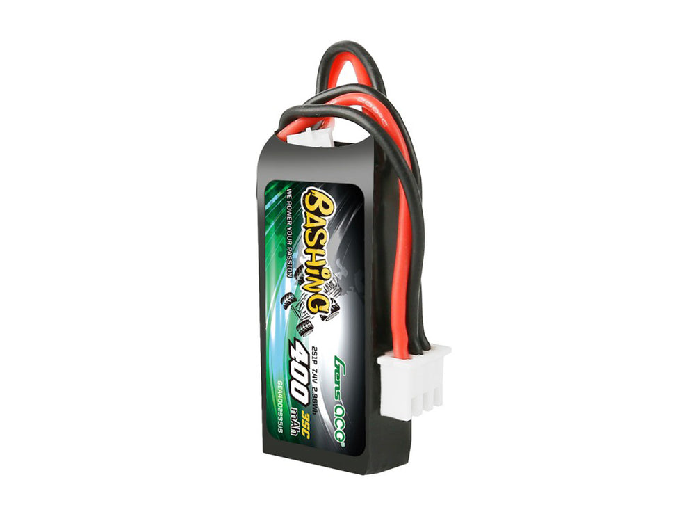 Gens Ace Li-Po Car 2S 7.4V 400mAh 35C with JST (SCX24) GC2S400-35JST