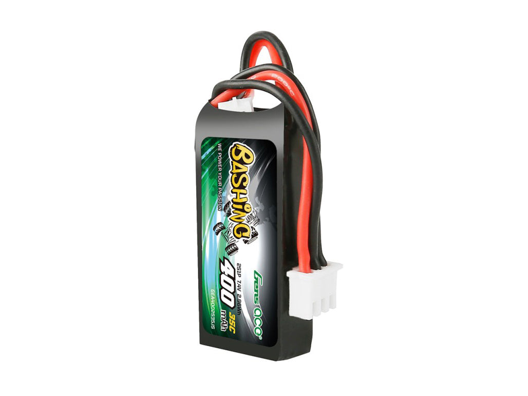 Gens Ace Li-Po Car 2S 7.4V 400mAh 35C with JST (SCX24) GC2S400-35JST
