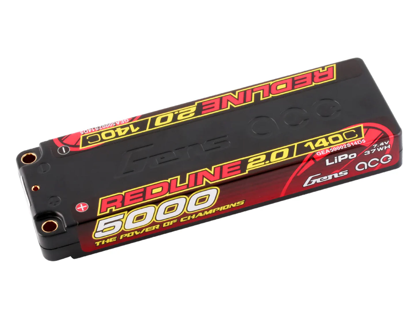 Gens Ace Li-Po HV Car Hard Case 2S 7.6V 5000mAh 140C RL2 5mm GC2S5000-140T