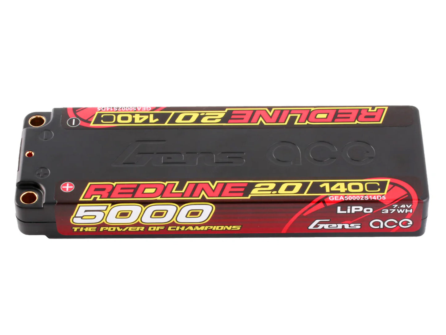Gens Ace Li-Po HV Car Hard Case 2S 7.6V 5000mAh 140C RL2 5mm GC2S5000-140T
