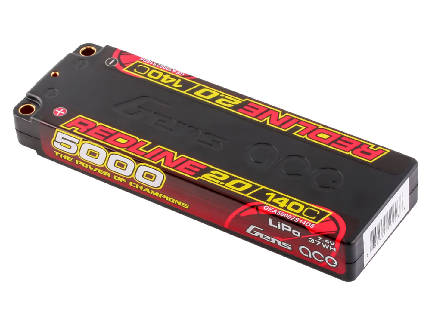 Gens Ace Li-Po HV Car Hard Case 2S 7.6V 5000mAh 140C RL2 5mm GC2S5000-140T