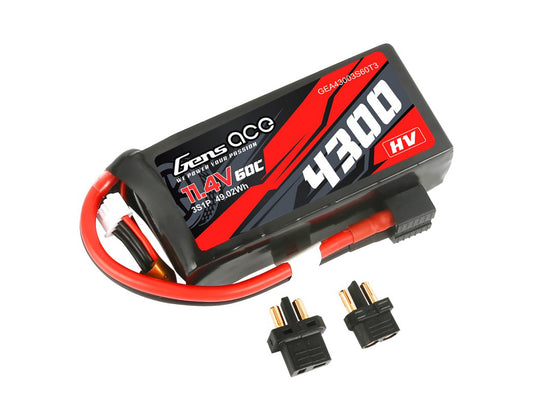 Gens Ace Li-Po 3S 11.4V HV 4300mAh 60C with XT60/T-Type GC3H4300-60M