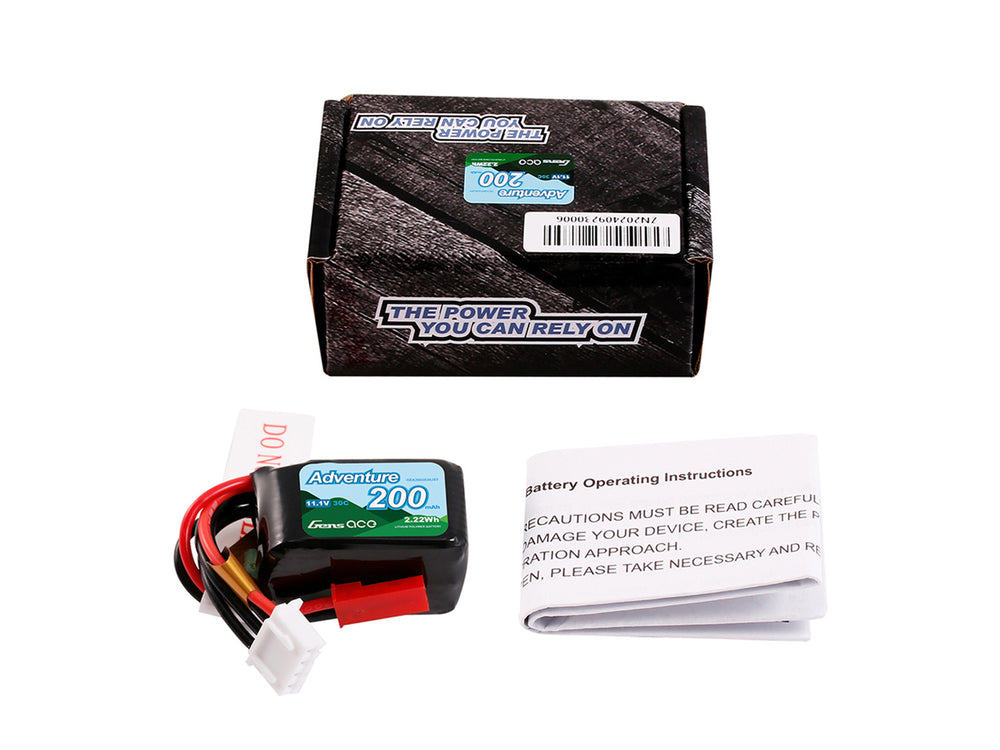 Gens Ace Li-Po Car 3S 11.1V 200mAh 30C with JST GC3S0200-30JST
