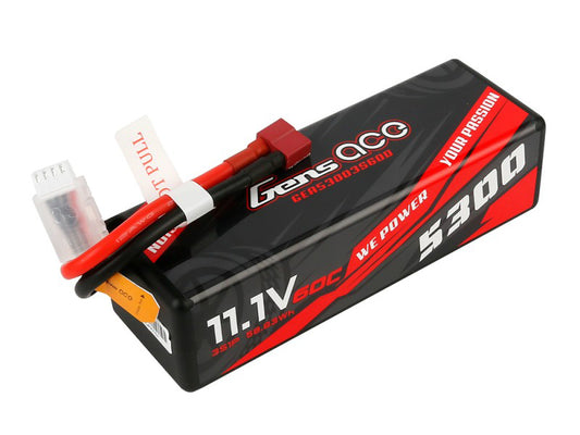 Gens Ace Li-Po Car Hard Case 3S 11.1V 5300mAh 60C Bashing with T-Type GC3S5300-60T