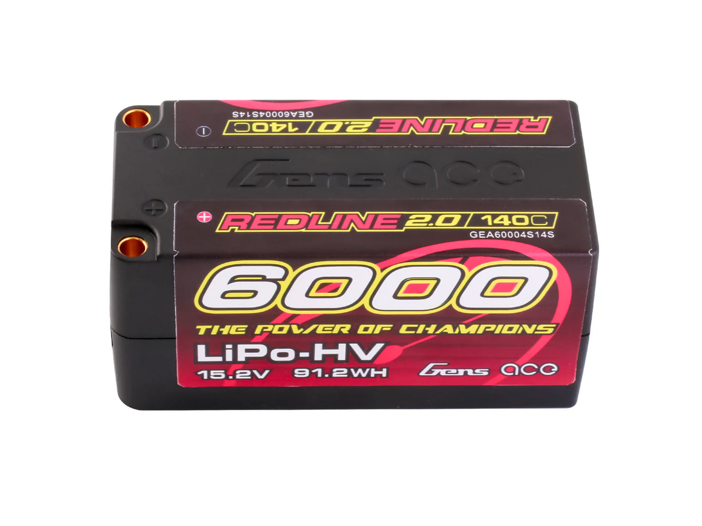 Gens Ace Li-Po HV Car Hard Case 4S2P 15.2V 6000mAh 140C RL2 w/5mm GC4H6000-140G5