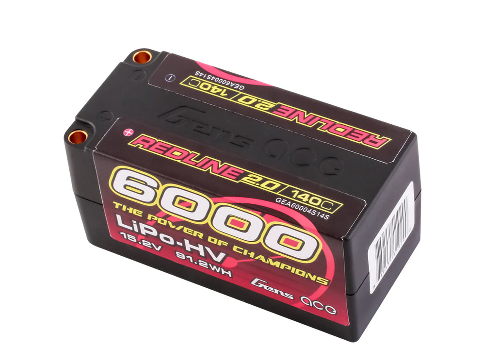Gens Ace Li-Po HV Car Hard Case 4S2P 15.2V 6000mAh 140C RL2 w/5mm GC4H6000-140G5