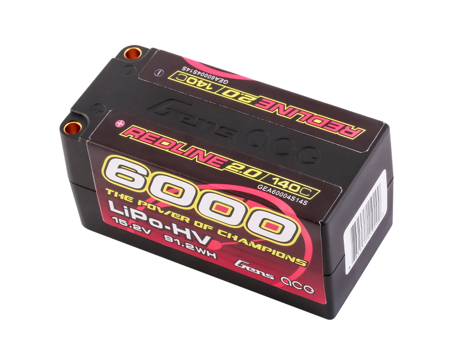 Gens Ace Li-Po HV Car Hard Case 4S2P 15.2V 6000mAh 140C RL2 w/5mm GC4H6000-140G5
