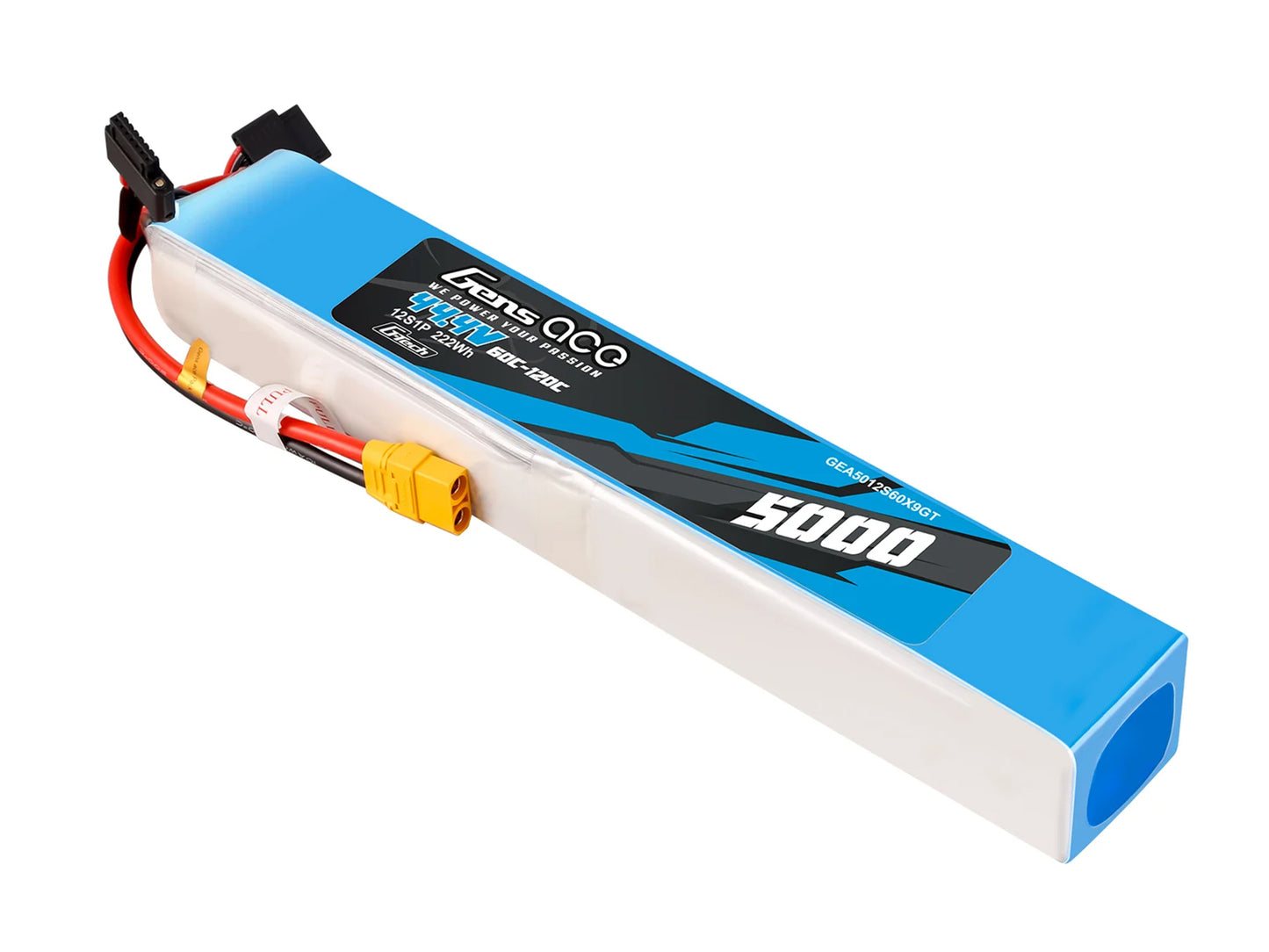 Gens Ace Li-Po G-Tech 12S 44.4V 5000mAh 60C with XT90 GT12S5000-60X9