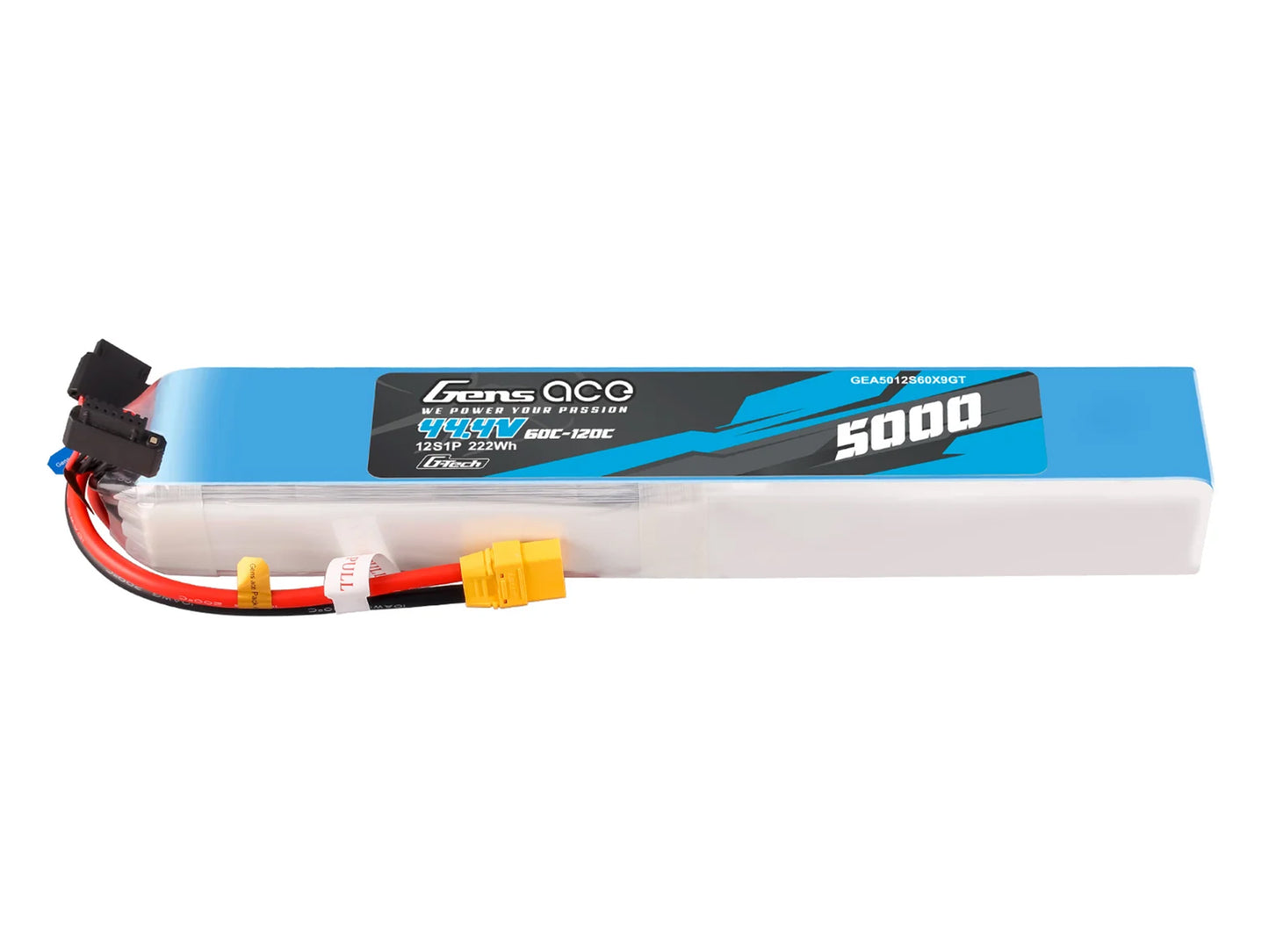 Gens Ace Li-Po G-Tech 12S 44.4V 5000mAh 60C with XT90 GT12S5000-60X9