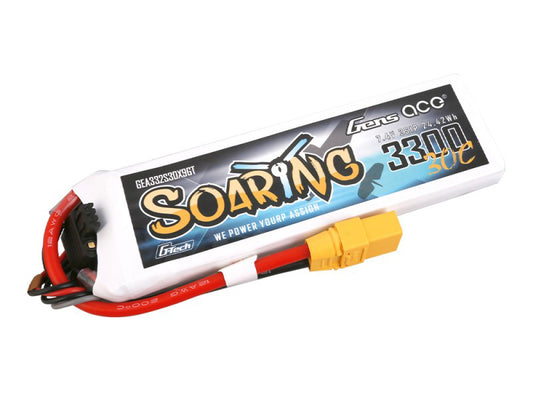 Gens Ace Li-Po G-Tech 2S 7.4V 3300mAh 30C Soaring with XT90 GT2S3300-30X9