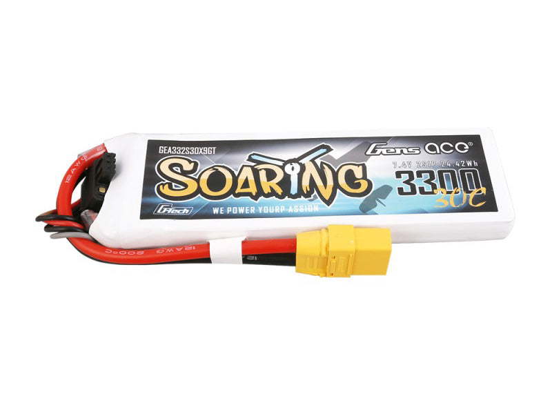 Gens Ace Li-Po G-Tech 2S 7.4V 3300mAh 30C Soaring with XT90 GT2S3300-30X9