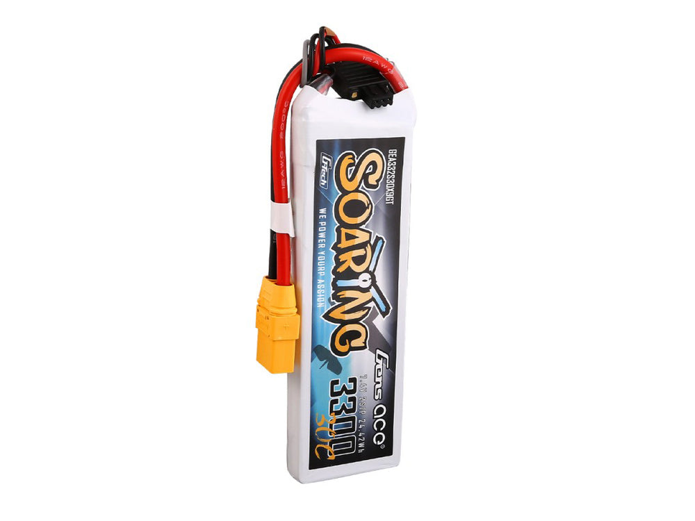 Gens Ace Li-Po G-Tech 2S 7.4V 3300mAh 30C Soaring with XT90 GT2S3300-30X9