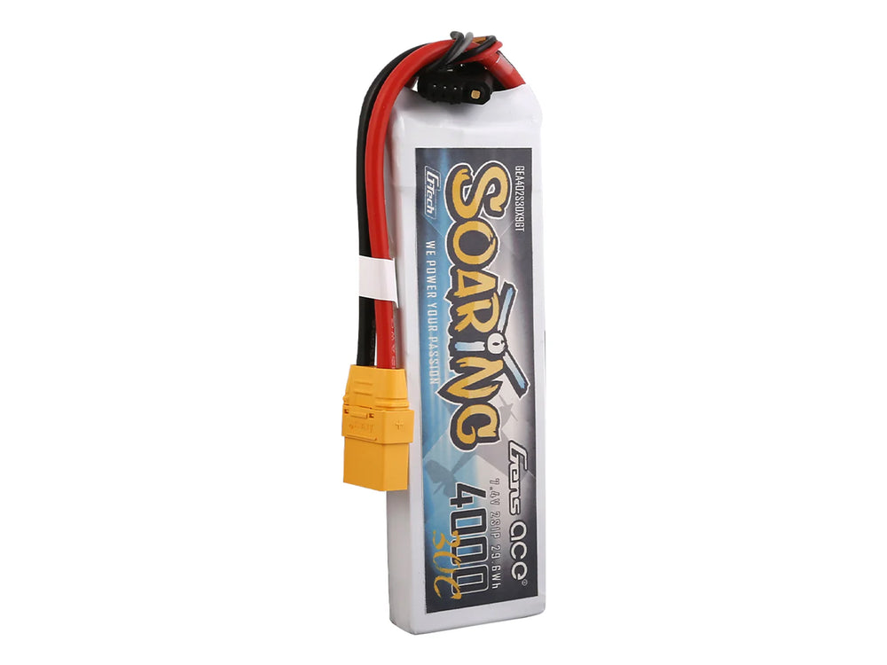 Gens Ace Li-Po G-Tech 2S 7.4V 4000mAh 30C with XT90 GT2S4000-30X9