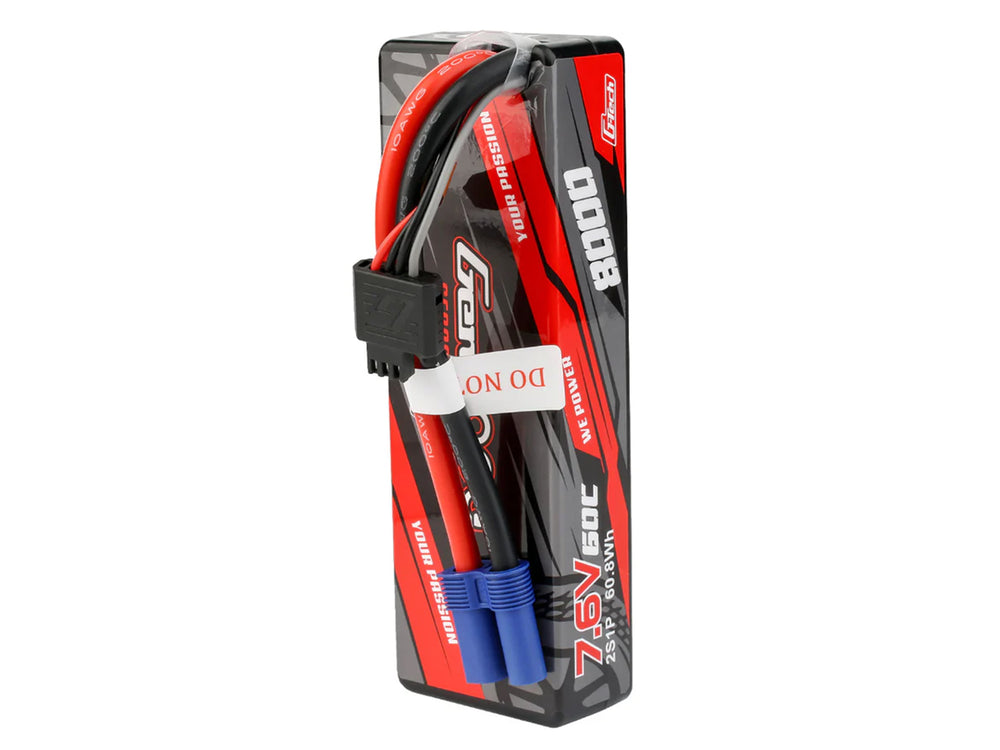Gens Ace Li-Po Hard Case G-Tech 2S 7.6V 8000mah 60C with EC5 GT2S8000-60E5