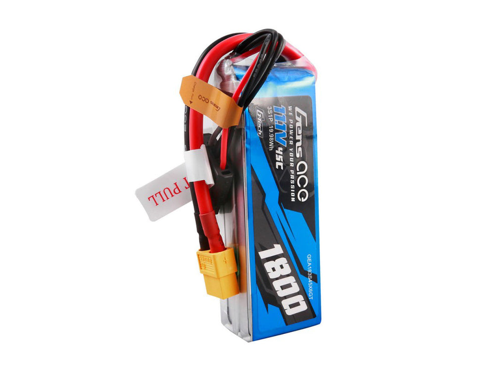 Gens Ace Li-Po G-Tech 3S 11.1V 1800mAh 45C with XT60 GT3S1800-45X6