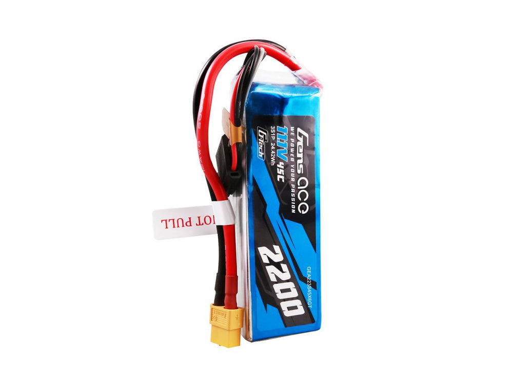 Gens Ace Li-Po G-Tech 3S 11.1V 2200mAh 45C with XT60 GT3S2200-45X6