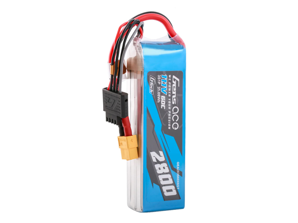 Gens Ace Li-Po G-Tech 3S 11.1V 2800mAh 60C with XT60 GT3S2800-60X6