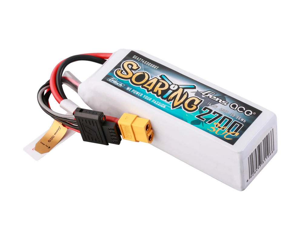Gens Ace Li-Po G-Tech 4S 14.8V 2700mAh 30C with XT60 GT4S2700-30X6