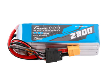 Gens Ace Li-Po G-Tech 4S 14.8V 2800mAh 60C with XT60 GT4S2800-60X6