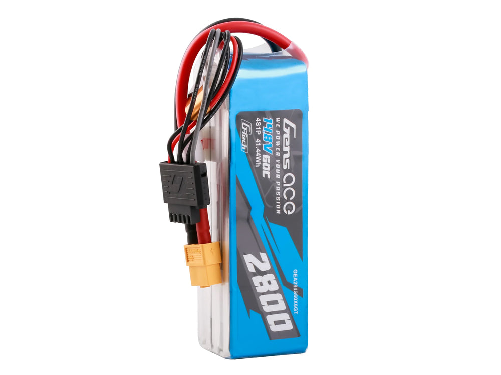Gens Ace Li-Po G-Tech 4S 14.8V 2800mAh 60C with XT60 GT4S2800-60X6