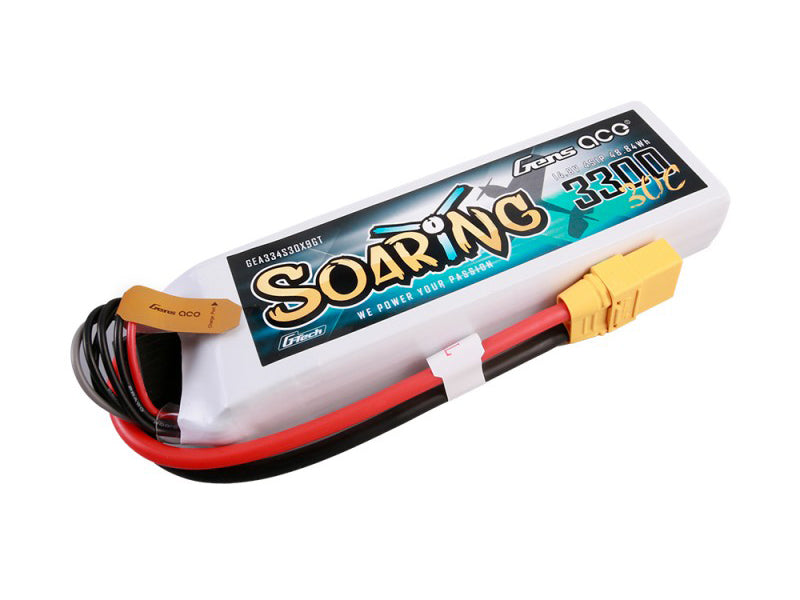 Gens Ace Li-Po G-Tech 4S 14.8V 3300mAh 30C Soaring with XT90 GT4S3300-30X9
