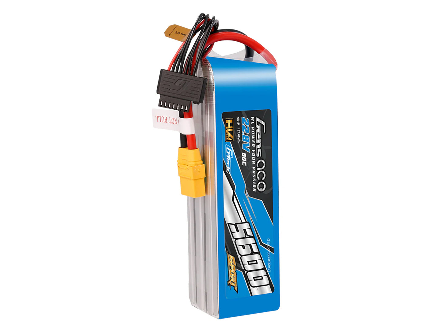 Gens Ace Li-Po G-Tech SPORT HV 6S 22.2V 5600mAh 80C with XT90 GT6H5600-80X9S