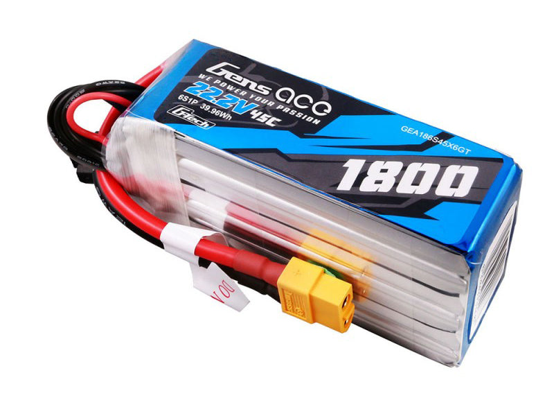 Gens Ace Li-Po G-Tech 6S 22.2V 1800mAh 45C with XT60 GT6S1800-45X6