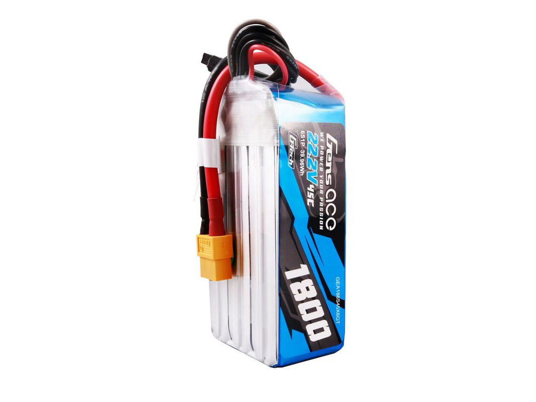 Gens Ace Li-Po G-Tech 6S 22.2V 1800mAh 45C with XT60 GT6S1800-45X6