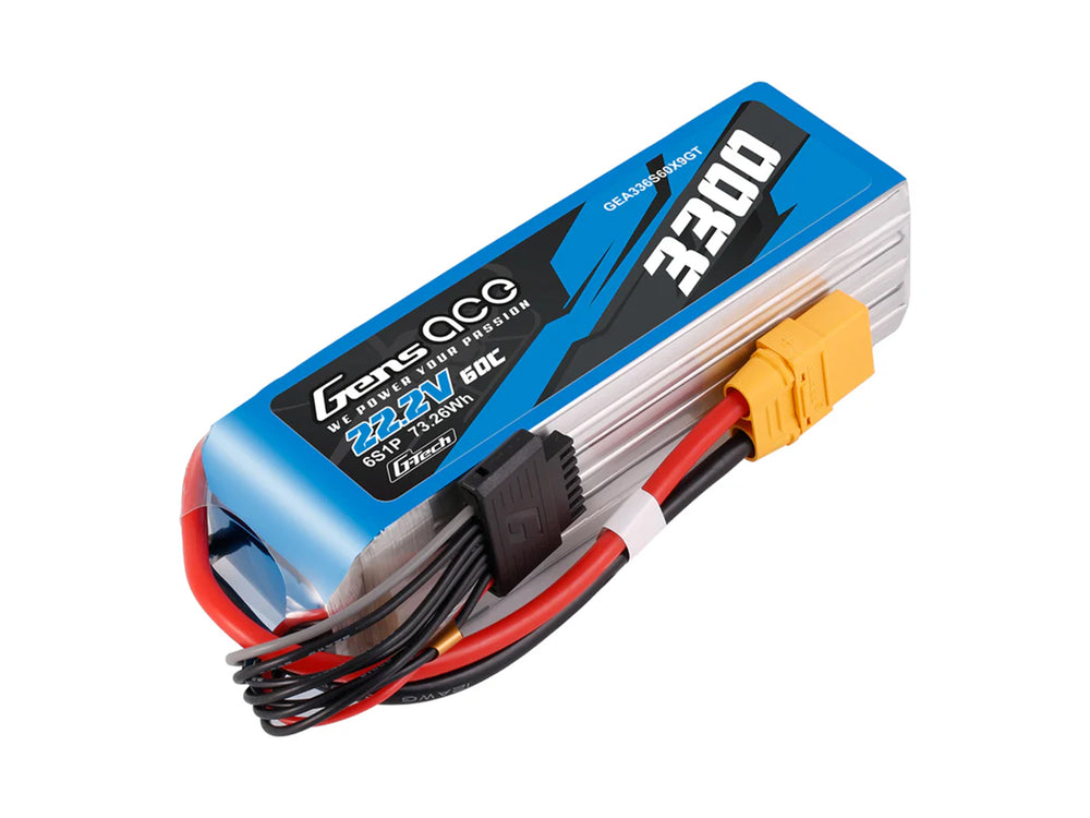 Gens Ace Li-Po G-Tech 6S 22.2V 3300mAh 60C with XT90 GT6S3300-60X9