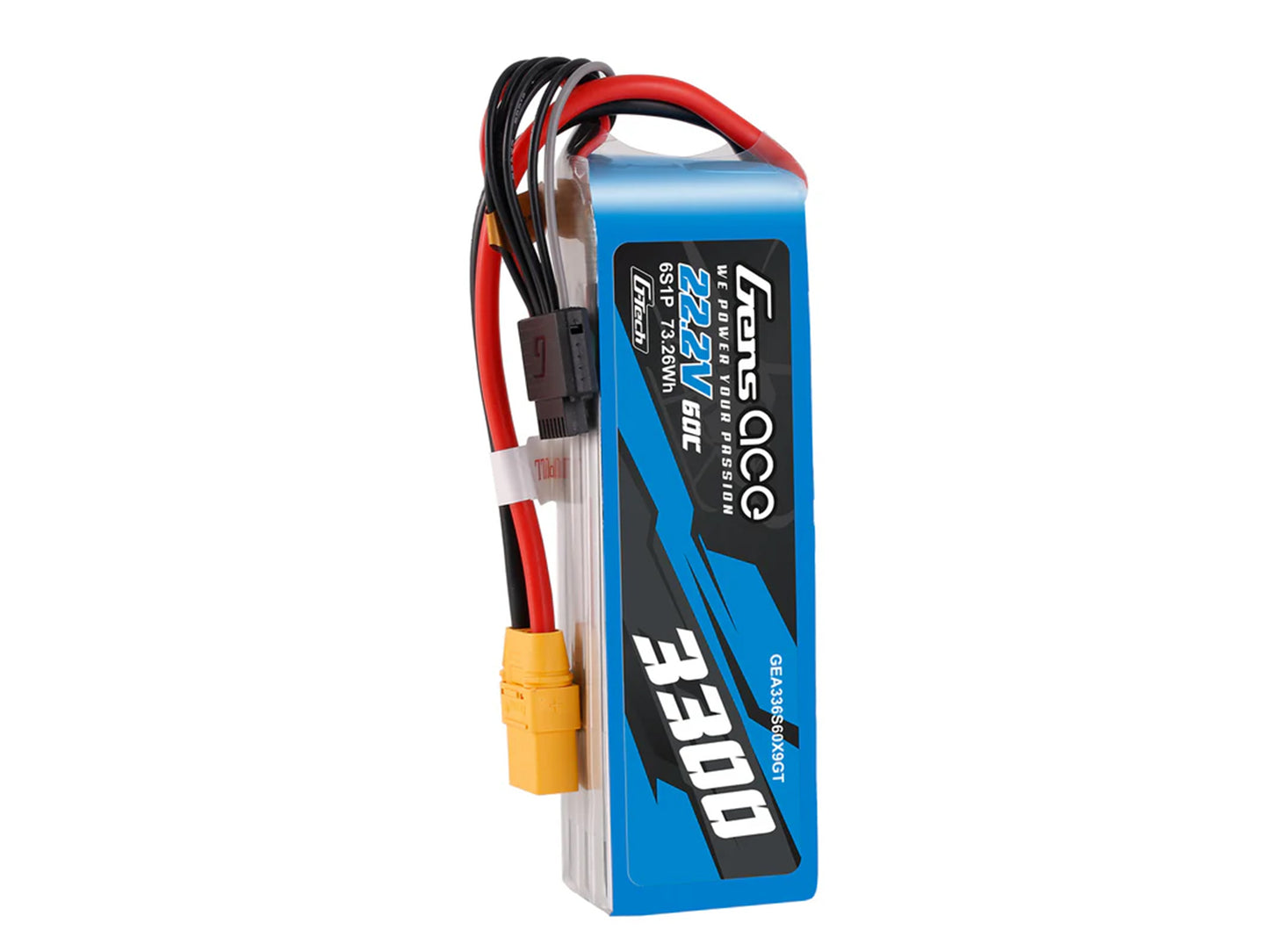 Gens Ace Li-Po G-Tech 6S 22.2V 3300mAh 60C with XT90 GT6S3300-60X9