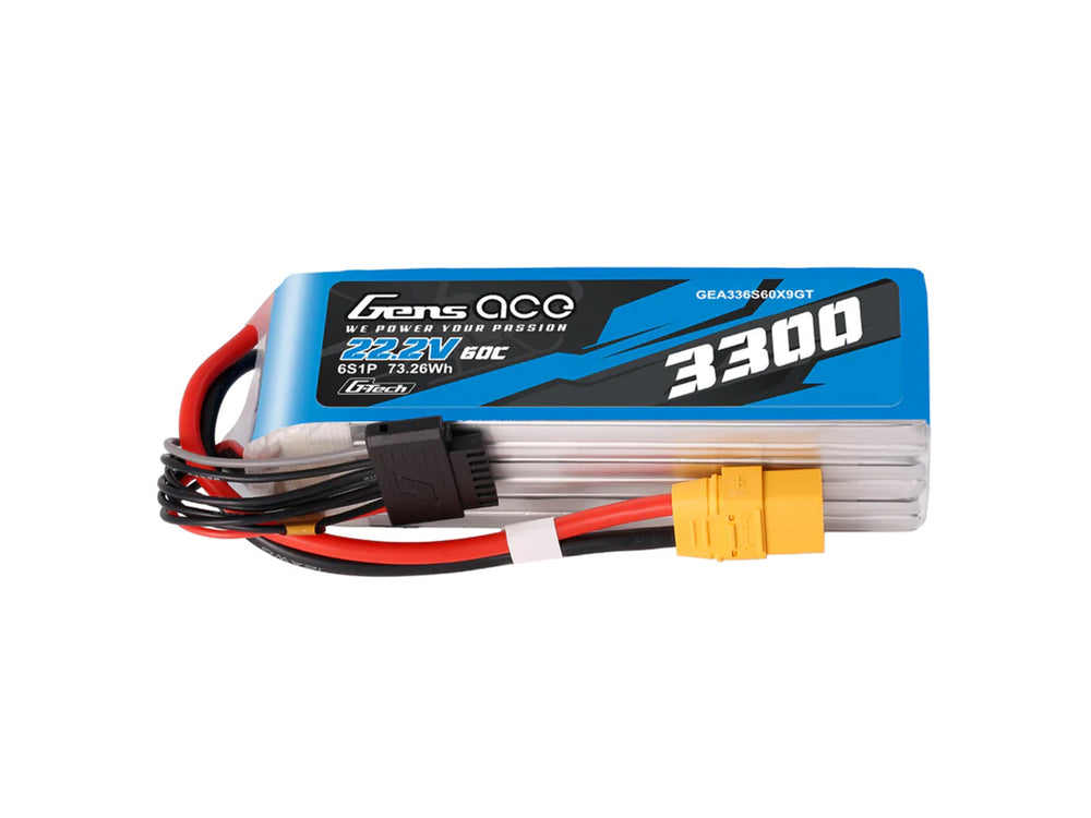 Gens Ace Li-Po G-Tech 6S 22.2V 3300mAh 60C with XT90 GT6S3300-60X9