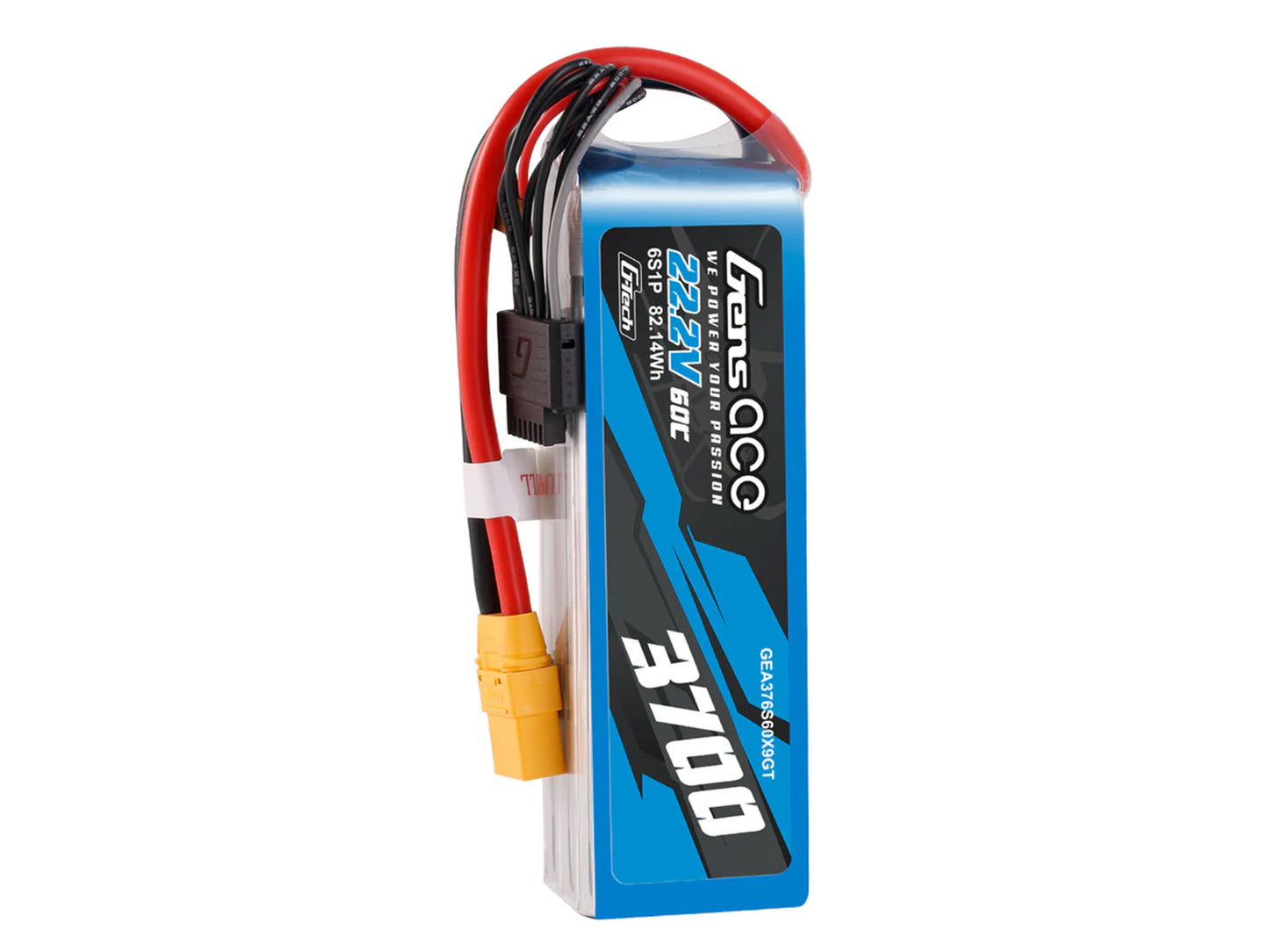 Gens Ace Li-Po G-Tech 6S 22.2V 3700mAh 60C with XT90 GT6S3700-60X9