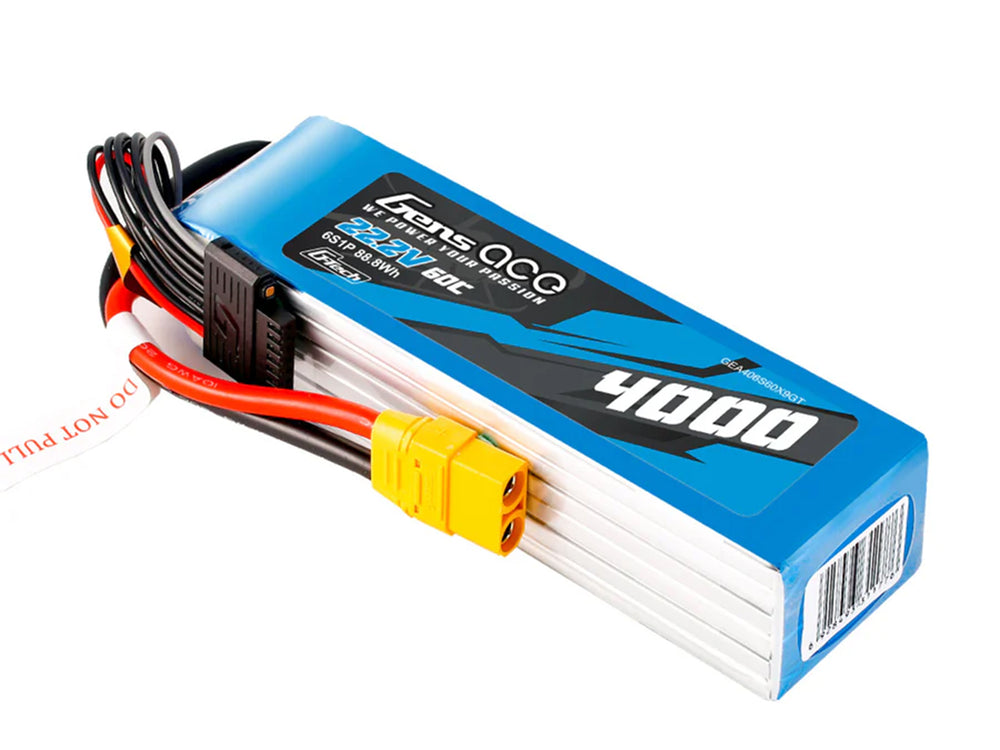 Gens Ace Li-Po G-Tech 6S 22.2V 4000mAh 60C with XT90 GT6S4000-60X9