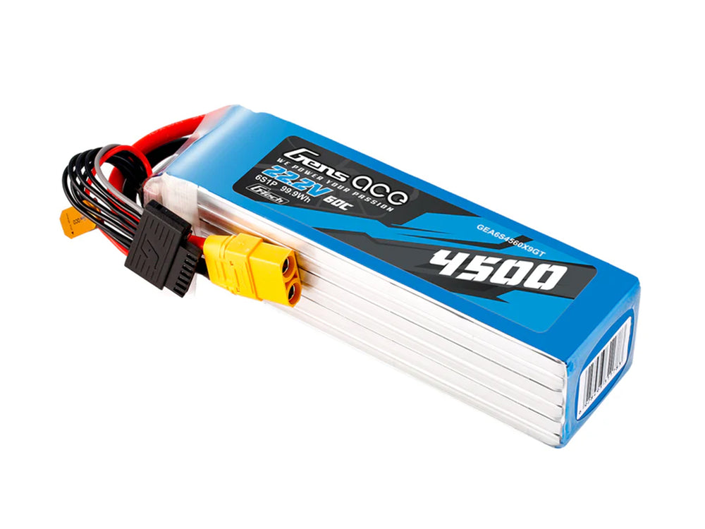 Gens Ace Li-Po G-Tech 6S 22.2V 4500mAh 60C with XT90 GT6S4500-60X9