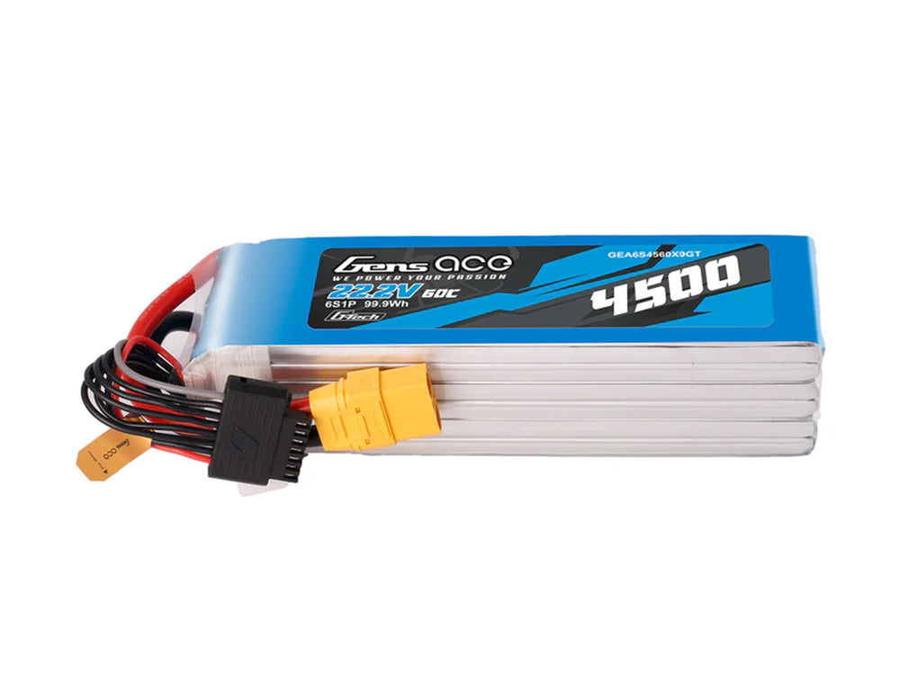 Gens Ace Li-Po G-Tech 6S 22.2V 4500mAh 60C with XT90 GT6S4500-60X9