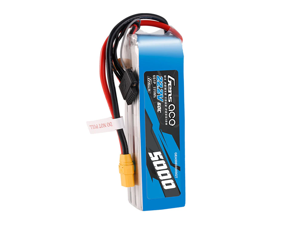 Gens Ace Li-Po G-Tech 6S 22.2V 5000mAh 60C with XT90 GT6S5000-60X9