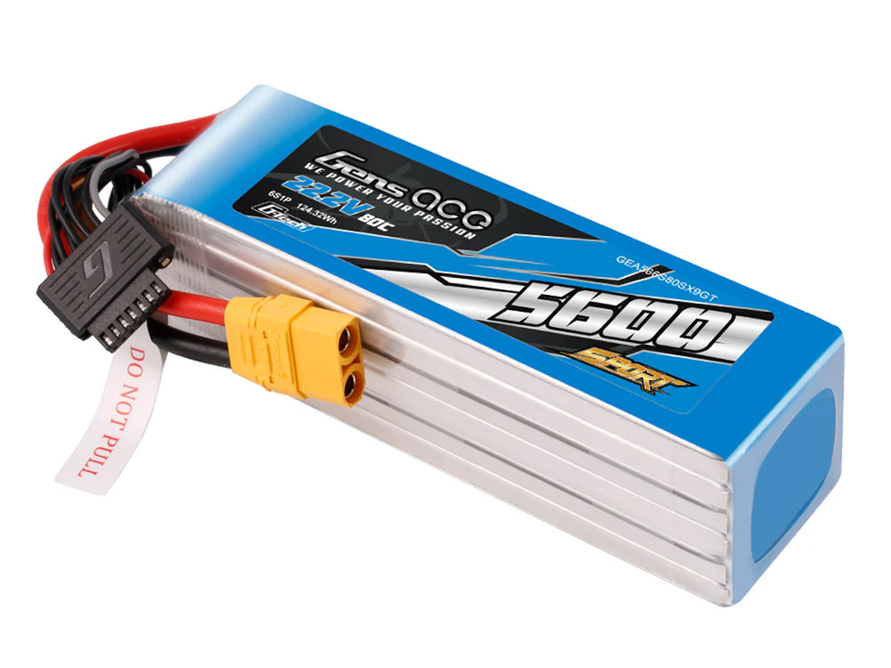 Gens Ace Li-Po G-Tech SPORT 6S 22.2V 5600mAh 80C with XT90 GT6S5600-80X9S