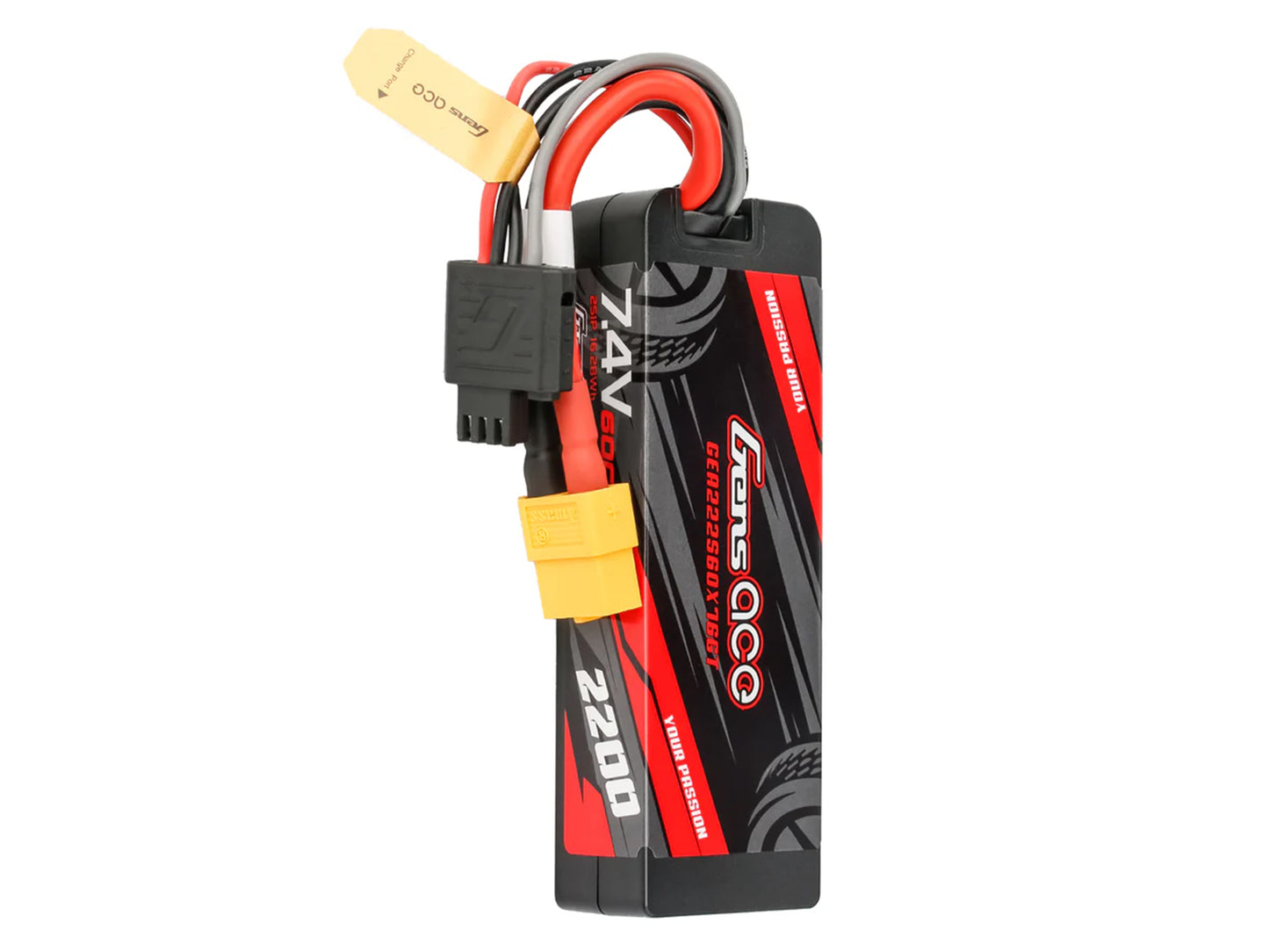 Gens Ace Li-Po Car Hard Case G-Tech 2S 7.4V 2200mAh 60C with XT60 GTC2S2202-60X6