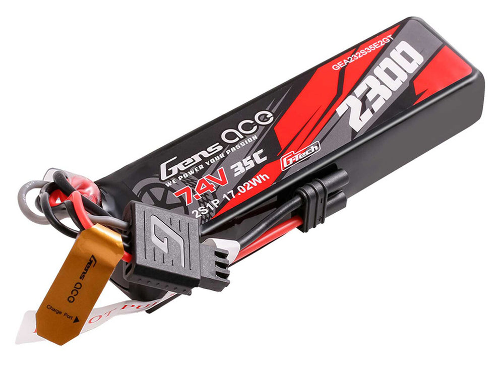 Gens Ace Li-Po G-Tech 2S Car 7.4V 2300mAh 35C with EC2 (GROM) GTC2S2300-35E2