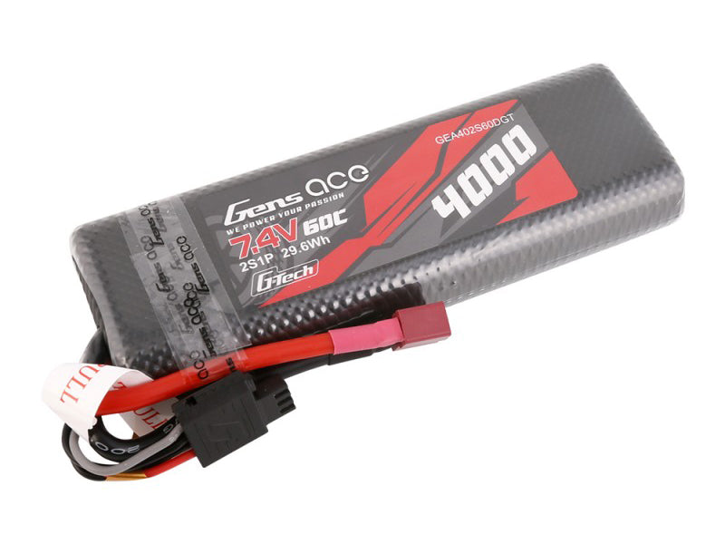 Gens Ace Li-Po G-Tech Car Hard Case 2S 7.4V 4000mAh 60C Bashing GTC2S4000-60T