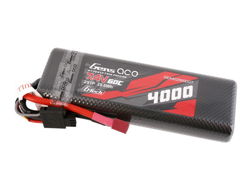 Gens Ace Li-Po G-Tech Car Hard Case 2S 7.4V 4000mAh 60C Bashing GTC2S4000-60T