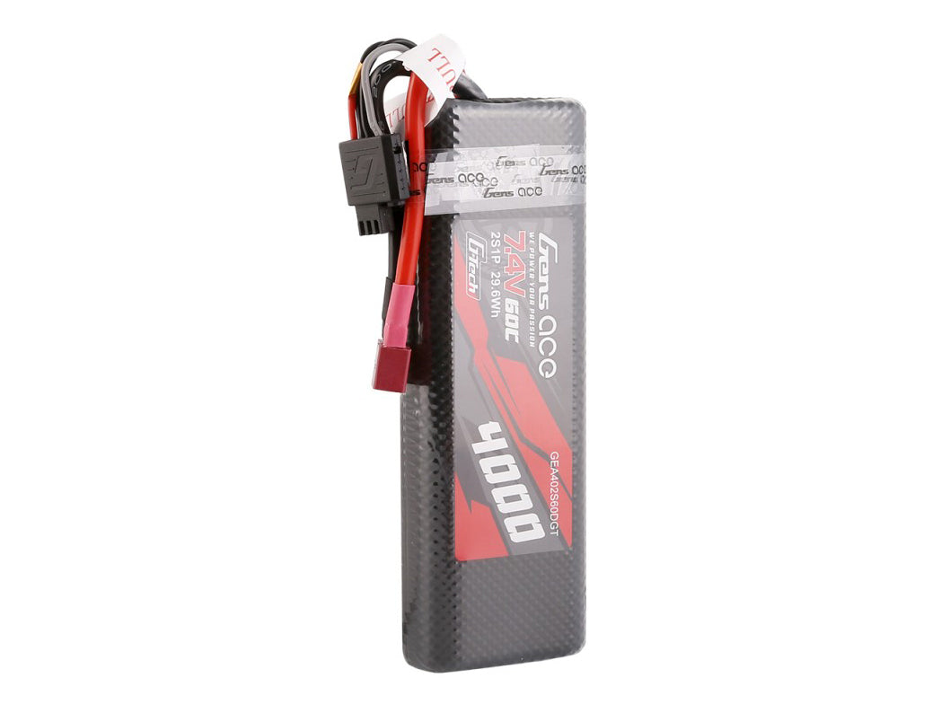 Gens Ace Li-Po G-Tech Car Hard Case 2S 7.4V 4000mAh 60C Bashing GTC2S4000-60T