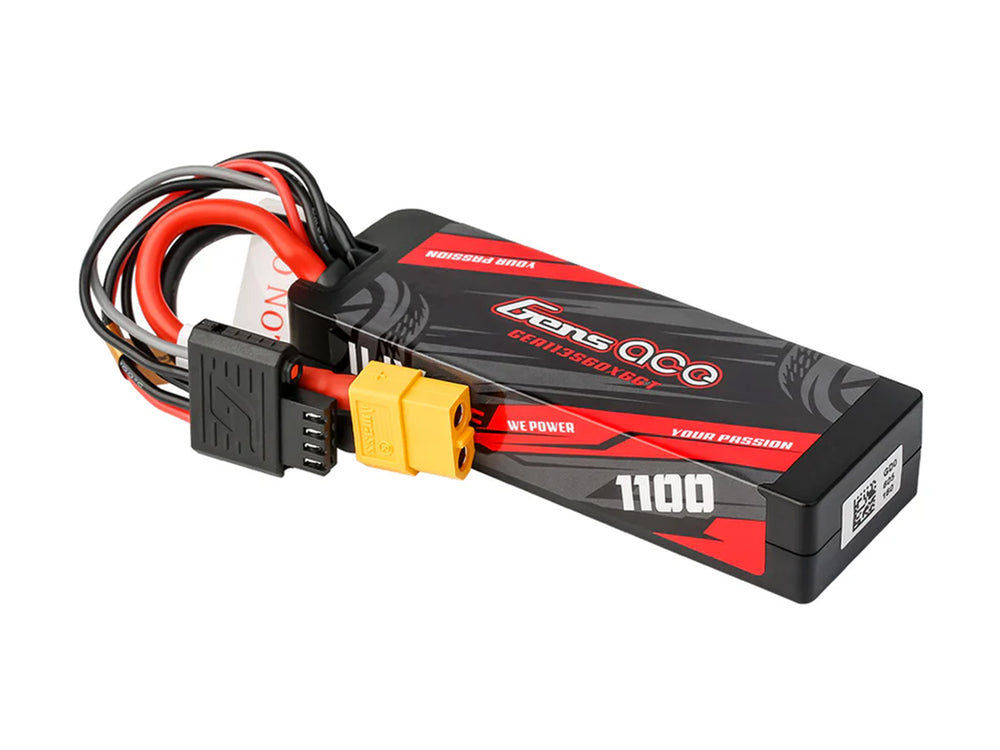 Gens Ace Li-Po Car Hard Case G-Tech 3S 11.1V 1100mAh 60C w/XT60 GTC3S1100-60X6