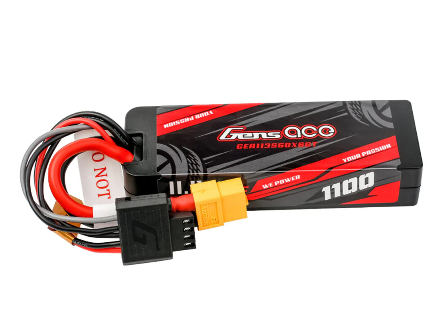 Gens Ace Li-Po Car Hard Case G-Tech 3S 11.1V 1100mAh 60C w/XT60 GTC3S1100-60X6
