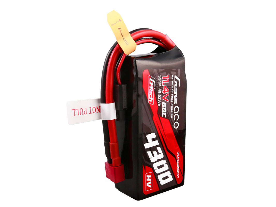 Gens Ace Li-Po Car G-Tech 3S 11.4V 4300mAh 60C with T-Type GTC3S4300-60T