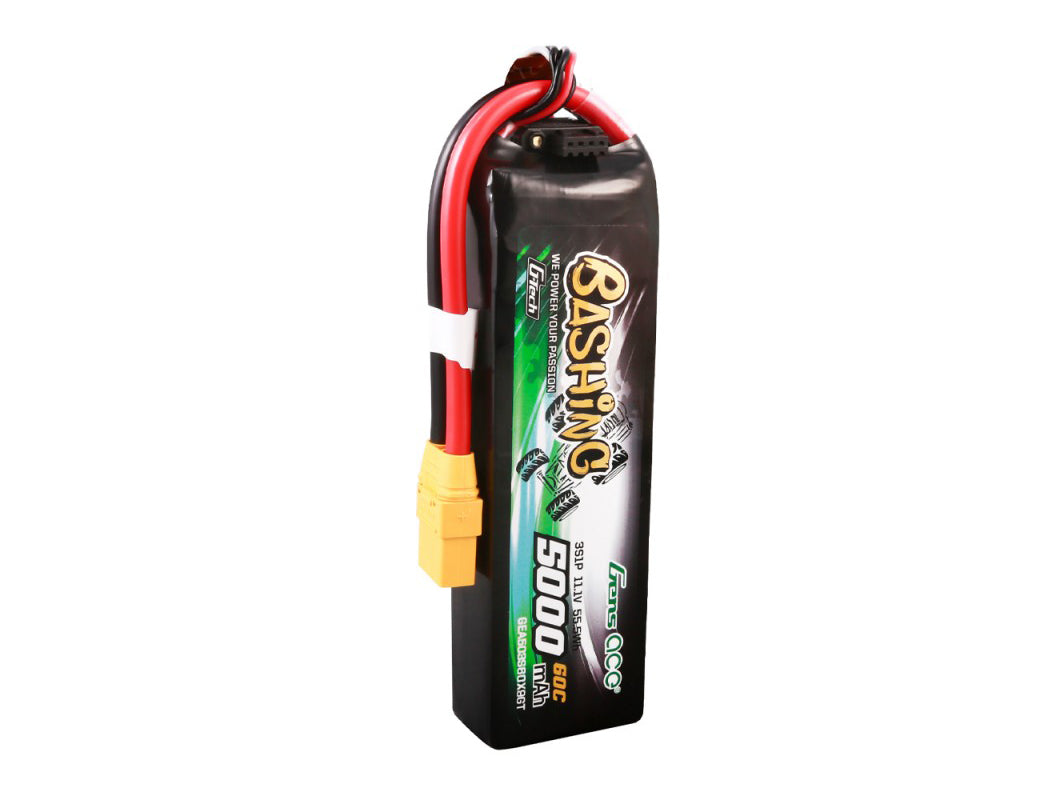 Gens Ace Li-Po Car G-Tech 3S 11.1V 5000mAh 60C Bashing with XT90 GTC3S5000-60X9