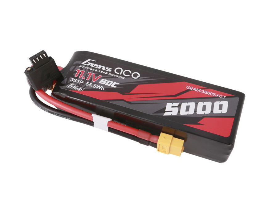 Gens Ace Li-Po Car G-Tech 3S 11.1V 5000mAh 60C with XT60 GTC3S5000S-60X6