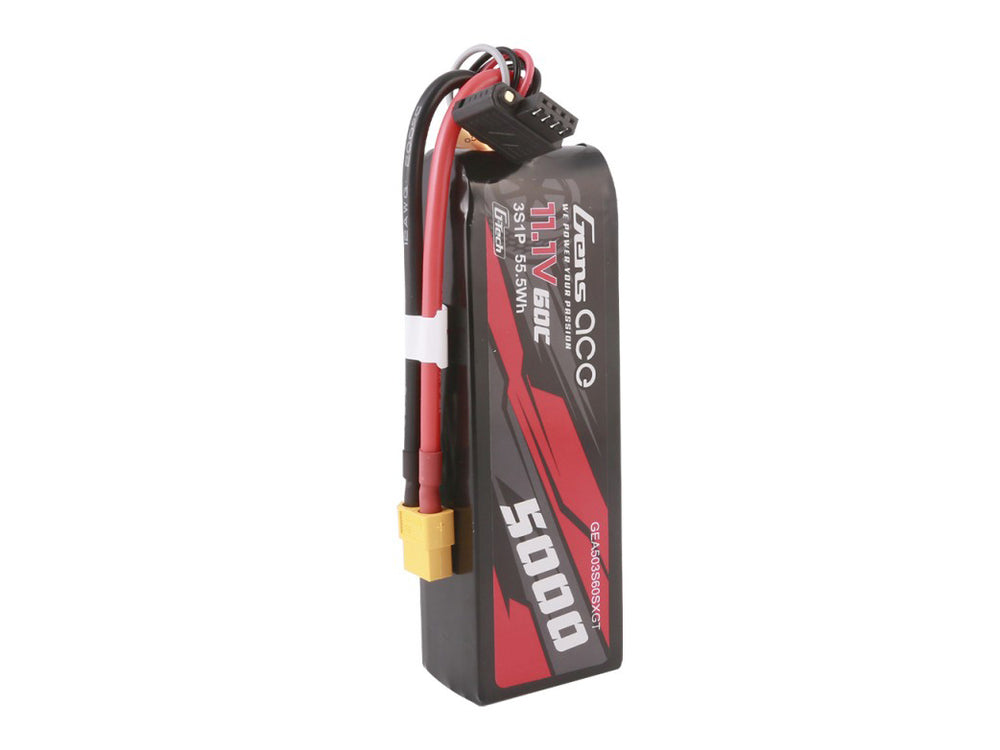 Gens Ace Li-Po Car G-Tech 3S 11.1V 5000mAh 60C with XT60 GTC3S5000S-60X6